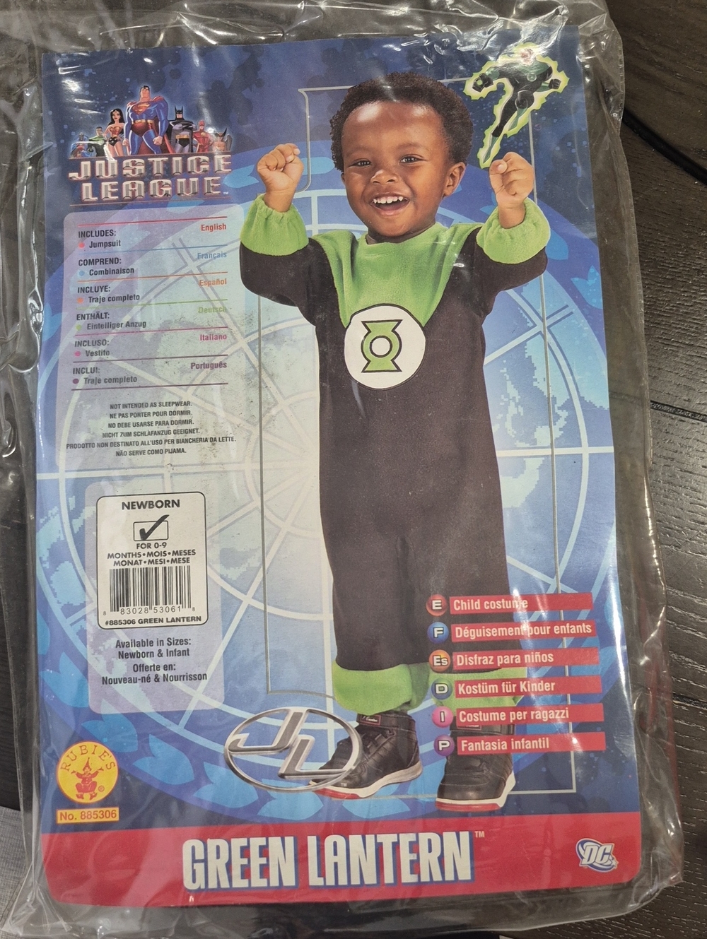 Green Lantern Infant Costume - Black & Green